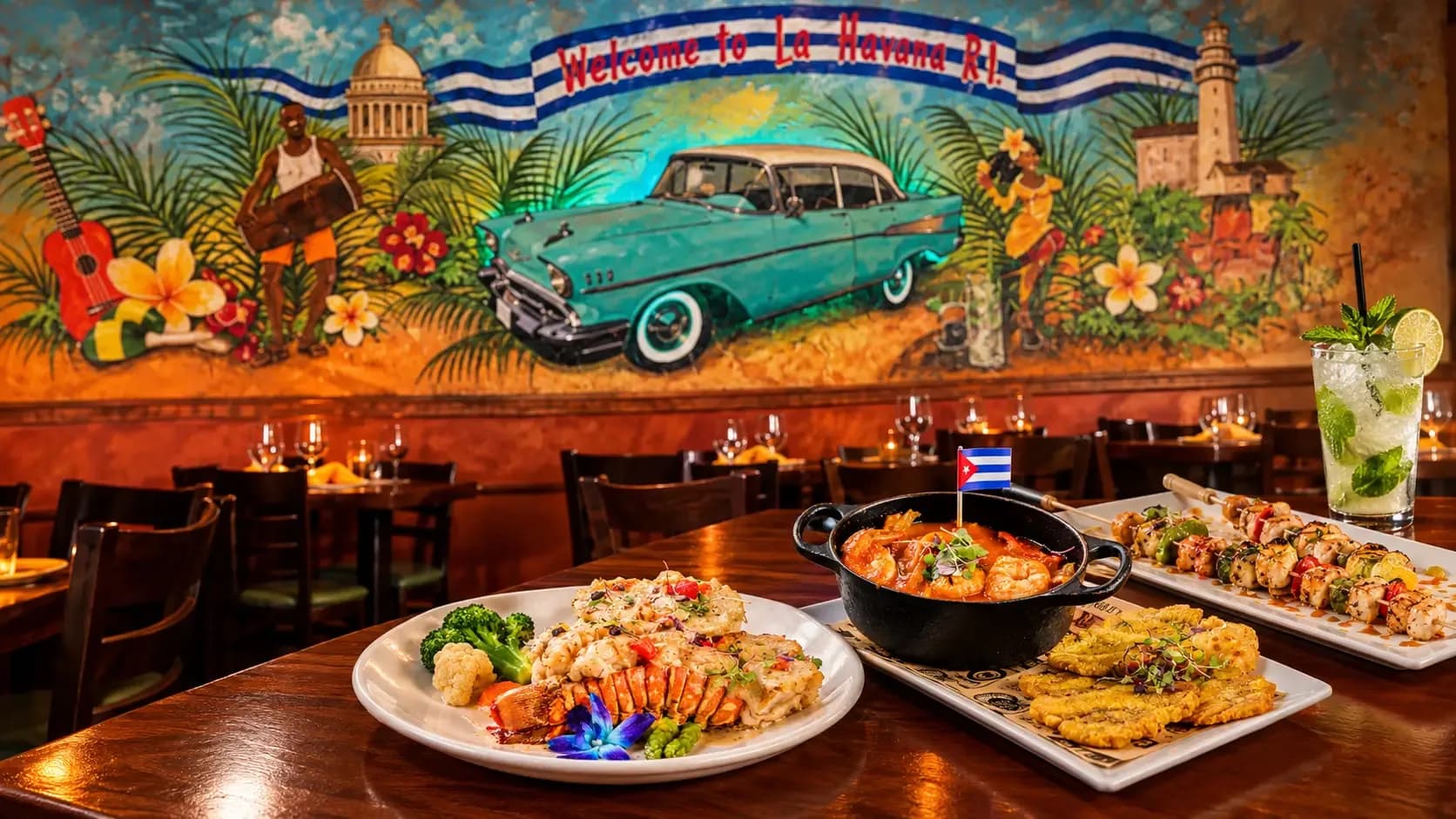 A Bel Air at the door, Cuban food on the table, music all night